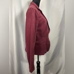 Calvin Klein Blazer Womens Wine Burgundy Corduroy Lined Jacket Blazer Office L Photo 2