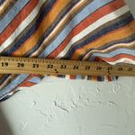 Hummingbird Dress Womens Medium Multi Stripe Short Sleeve V Neck Boho Summer Photo 5