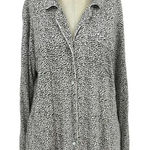 Eberjay Eberjey Gisele Long Sleeve Pajama Top Ivory Brown‎ Spotted Print Size Medium Photo 0