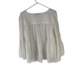 Revolve Maven West Women's Size XS White Sheer Ruffle Flowy Tiered Blouse Photo 9