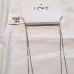 Loft  double bar layered silver jewelry - NWT Photo 2