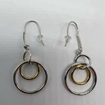 NEW Real Simple RS silver & gold drop dangle circle fashion earrings sty… Photo 5