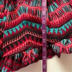 Living Doll Pink|Aqua Chevron Stripe Deep V-Neck Long Sleeve Romper Sz S EUC Photo 7