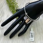 Teacher charm bangle two tone bracelet Photo 4