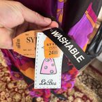 Vibrant Floral 3 Piece with Bold Colored Top, Scarf Belt And Brown Pants Purple Size undefined Photo 1