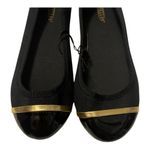 Seychelles  Women’s Black Ballet Flats with Gold Detail 7.5 Photo 4