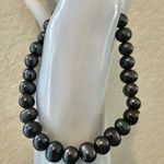 Gray Peacock Freshwater Pearl Stretch Bracelet Photo 1