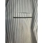 Brunello Cucinelli NWT Cotton Embellished Striped Shirt Dress in White Size XL Photo 9