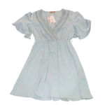 NWT The‎ Copper Closet Dusty Blue Lace Babydoll Dress Medium Photo 3