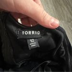 Torrid Blue Multicolor Floral Print Strapless High Low Midi Dress Size 12 Photo 5