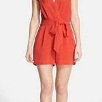Diane Von Furstenberg  Purdette Tie-Waist Short Romper Size 8 Navy Blue DVF Photo 7