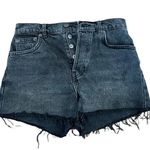 Reformation  Black Raw Hem Denim Shorts 25 Photo 0