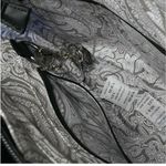 BELLA RUSSO: Black Quilted Purse Faux Leather Handbag Shoulder Bag Tote Tassels Photo 4