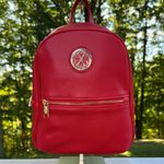 Christian LaCroix CXL by Pine Cavalier Backpack Red Faux Leather w/ Gold Accents Photo 1
