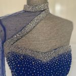 Party Time Unique Royal Blue Beaded Prom Dress Photo 2