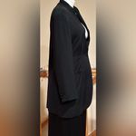 Buttons Spenser Jeremy Silk Elegant Long Black Blazer Deep V Neck Fabric  Sz 8. Photo 1