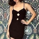 Cult Gaia Zenda front-knot knit mini dress in steel blue size XS extra small Photo 5