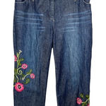 J. Jill floral embroidered jeans Blue Size undefined Photo 0