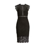 Bardot Lace Panel Midi Dress In Black Size XS NWT Photo 3