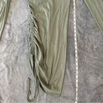 Forever 21  Sage Green Ruching Side Tie Long Sleeve Mini Dress Casual Size Small Photo 9