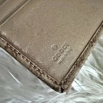 Gucci | Authentic Vintage Unisex Canvas Compact Wallet Tan Brown Gold Photo 4