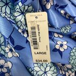 Adonna  Blue Satin Floral Robe Photo 6