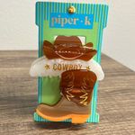 Piper K | Cowboy Boot Hair Clips Brown Photo 0