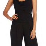 R & M Richards Dressy Cowl neck sleeveless wide legged jumpsuit in black size 6 Photo 0