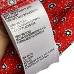 Cooperative  Womens Large Red V Neck Wrap Top Long Sleeve Flower Polka Dot Photo 5