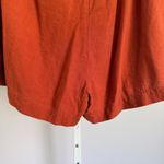 Modcloth  Womens Plus Size‎ 18W Orange Linen Blend High Waist Pleated Shorts Photo 7