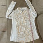 SanSoleil EUC Ladies SolCool Print Zip Collared Golf Sun Shirt. MSRP $104 Photo 12