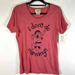 Munki Munki NWT Disney  M Seven Dwarfs‎ I Dont Do Morning Pajama Shirt Top Photo 0