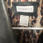 George Women's Black Leather Jacket Size M Photo 2