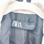 ZARA Womens Oversized Double Breasted Boyfriend Blazer Size XS Beige Career Chic Photo 3