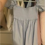 Aritzia Sunday Best hadley babydoll poplin puff sleeve dress light blue Photo 0