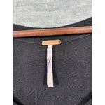 Free People Womens V-Neck Black Long Sleeve Sweater Tunic Dress M Photo 2