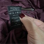 Add Luxury Burgundy Real Down Pillow Neck Puffer Jacket Purple Size 2 Photo 12