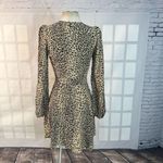& Other Stories & Other Stories Cheetah Long Puff Sleeve Fit & Flare Mini Dress Brown Size 4 Photo 4