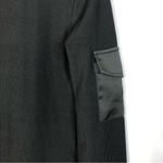 ZARA Black Ribbed Cargo Sleeve Long Sleeve Top S Photo 3