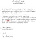 Free People NEW  Comeback Jogger ~Incense Taupe ~Large Photo 4