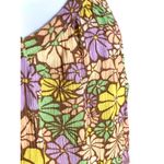 Roxy Floral Crinkle Dress L Hippie Retro Boho Strappy Tie Open Back Feminine Y2K Photo 1