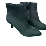 Anne Klein AK Federica Black Sock Booties | Size 6 | Kitten Heel Pointed Toe Photo 6