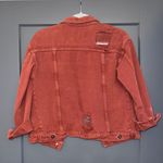 Tilly's Distressed Burnt Orange Jean Jacket Photo 2