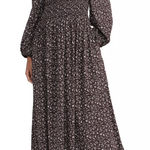 Madewell  Long Sleeve Maxi Selena Dress In Dark Carob XL Photo 0