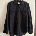 Denim & Supply Ralph Lauren | Black Cotton Button Down Utility Shirt Extra Large Photo 0
