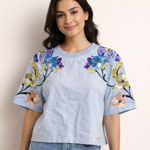 3.1 Phillip Lim  Embroidered Floral Top SIZE 0 Photo 0
