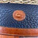 Dooney & Bourke  Black & Brown Leather Tri Fold Vintage Wallet Photo 5
