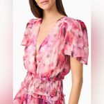 Elliatt NWT  Evalina Tiered Maxi Dress Pink Multi Romantic Sweet Size M Photo 2