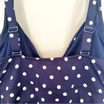 Lands' End V-Neck Wrap Underwire Tankini Swimsuit Top Women's 16 DD Navy NWT Photo 8