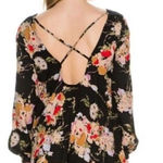 Billabong Secret Moons Floral Long Sleeve Romper Women's Size Small Photo 0